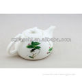 Pure White with Decal Ecofriendly Induction 100% Ceramic Tea Pot
